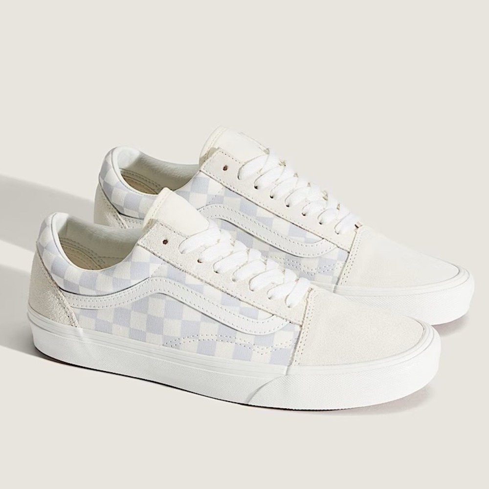 Vans Old Skool Checkerboard Gray Marshmallow Mens 11.5 W13 Sneakers UNISEX NEW